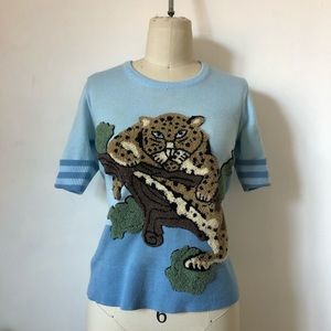 Amazing vintage cheetah chenille sweater